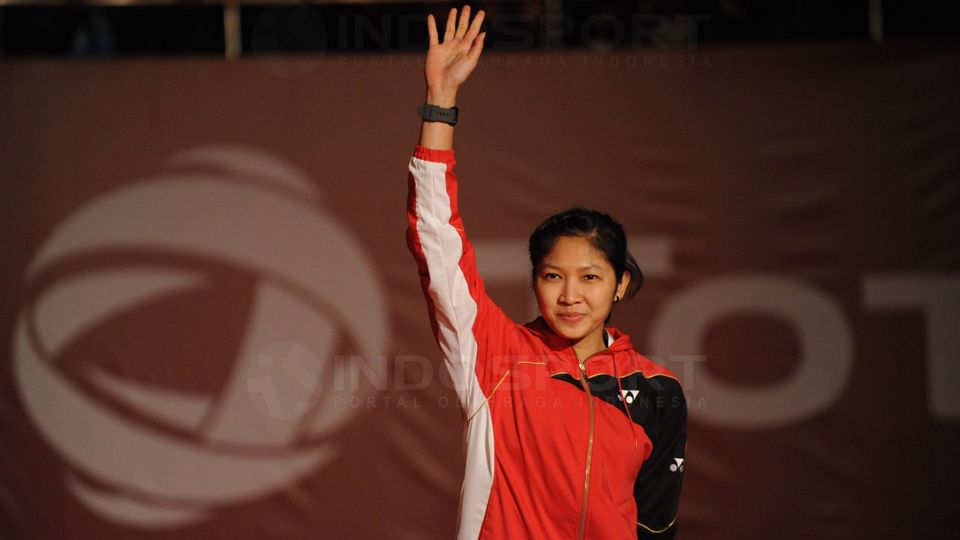 Lindaweni Fanetri menjadi salah satu peserta  Djarum Superliga Badminton 2017. Copyright: © Ratno Prasetyo/INDOSPORT